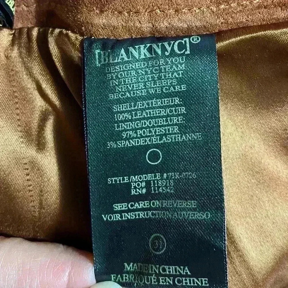 BLANKNYC Sun Valley Skirt 31 Rust Sedona Red Bohemian 70s Suede Mini Length NWT - Picture 10 of 11